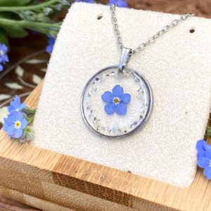 Collier - Forget-me-not - Léonie - Myosotis 💙 (Argenté)