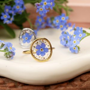 Bague - Forget-me-not - Myosotis 💙- Dorée