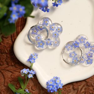 Maxi Pampilles Fleurs - Forget-me-not - Myosotis 💙 (Argentées)