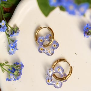 Pampilles Fleurs - Forget-me-not - Myosotis 💙 (Dorées)